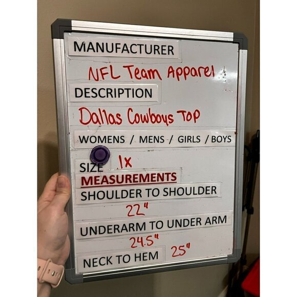 Women's NFL Team Apparel Dallas Cowboys Gray Top Size 1X [EXCELLENT] - Picture 5 of 5